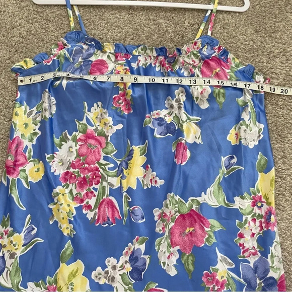 Lauren Ralph Lauren Floral Ruffle Night Gown Size Medium - Picture 6 of 10